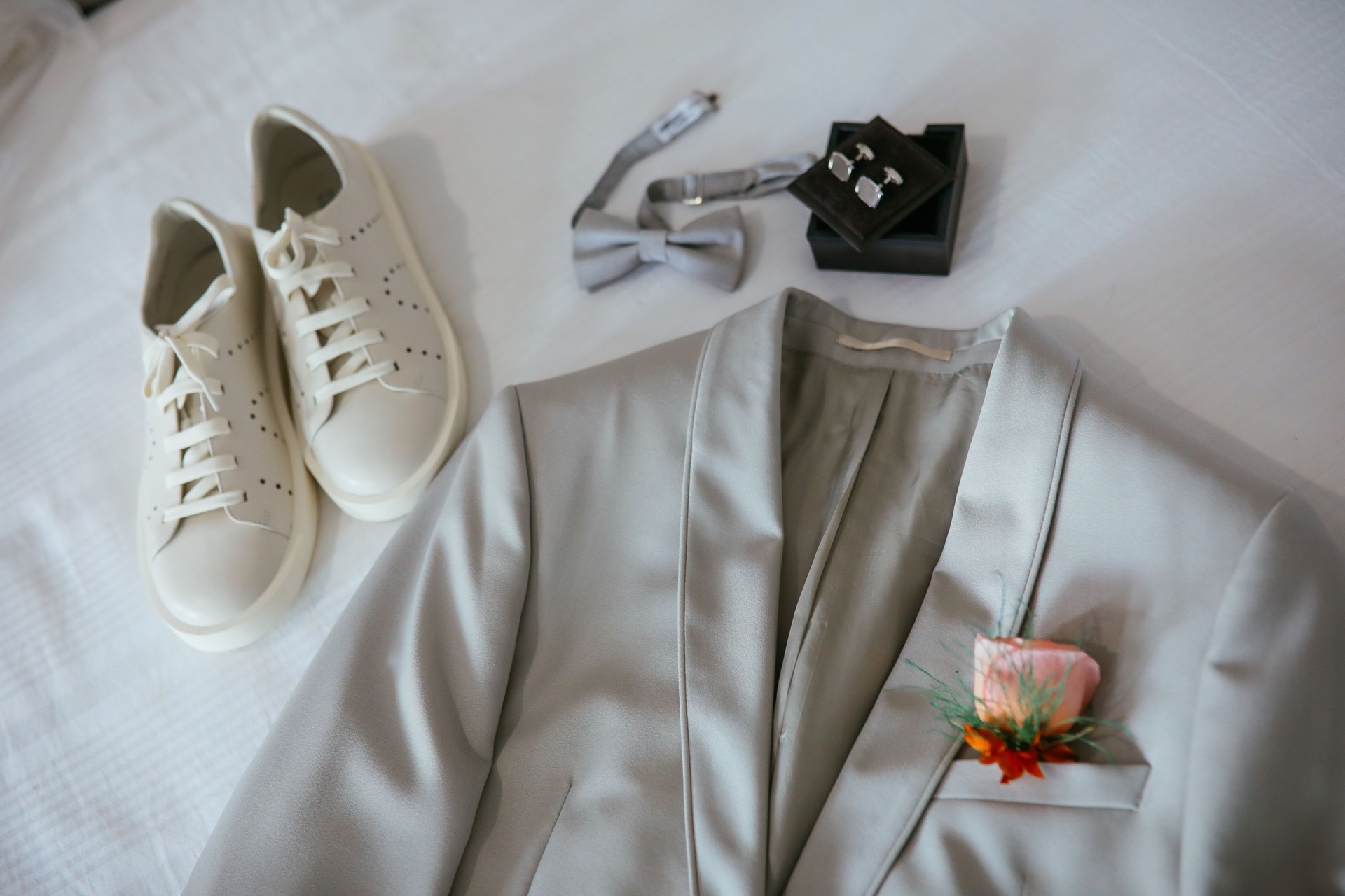 Luxury men's clothing accessories. Blue collection, jacket, cufflinks, tie and handkerchief. Wedding Day , Father's Day and Valentine's Day concept.